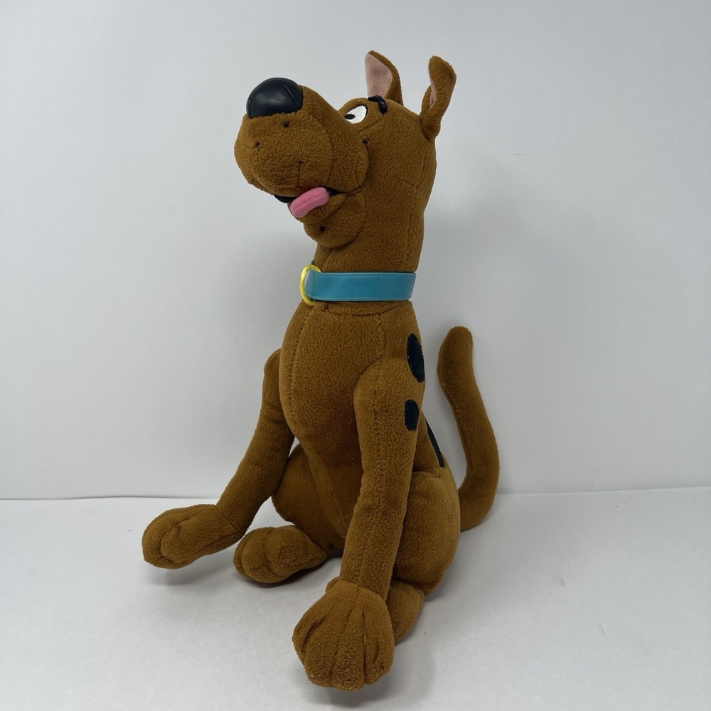 ScoobyDoo Plush 13" by Applause Stuffed Dog Toy Blue Collar Hanna Barbera 1998